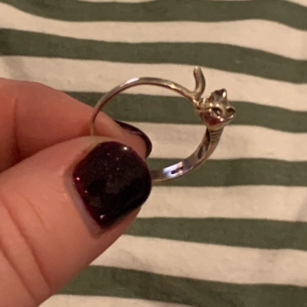Sterling Silver Cat Ring